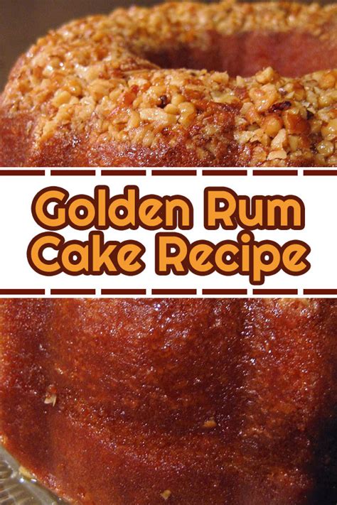 Perfect Golden Rum Cake Recipe - Recipes A to Z