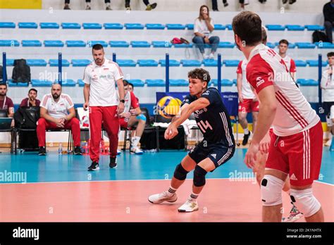 Kuba Hawryluk Pol In Action During The Cev U Volleyball European