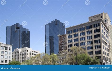 Group of Buildings in Downtown Fort Worth Stock Image - Image of center ...