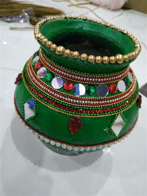 Matka Decoration For Diwali And Navratri