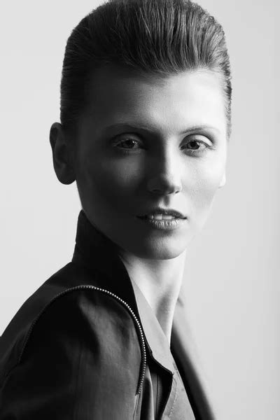 Androgynous Short Hair Art Fashion Concept Portrait Of Androgynous Model With Short Ha