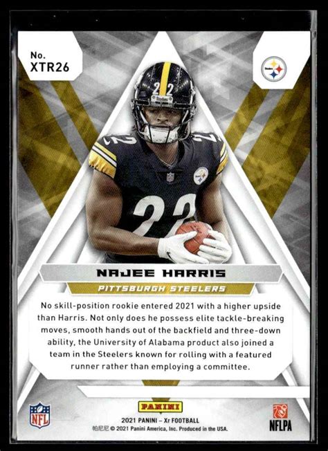 Panini Xr Xtreme Rookies Orange Xtr Najee Harris Rc For