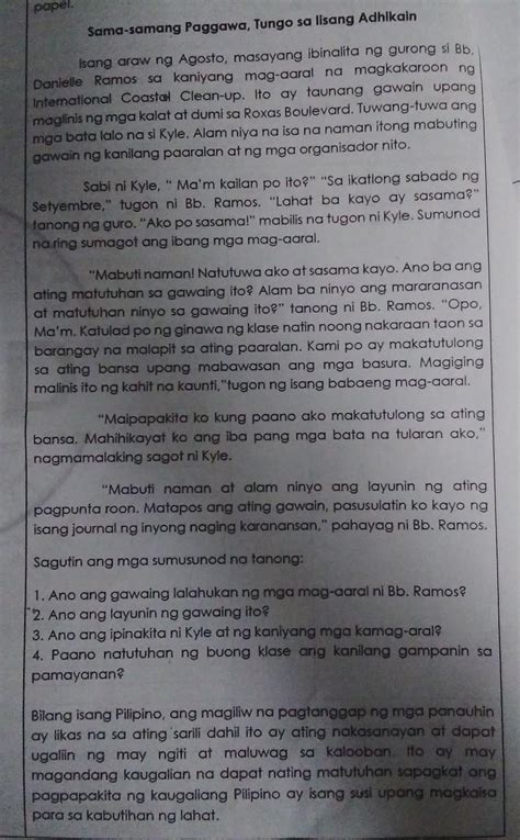 ugaling pilipino sa makabagong panahon brainly