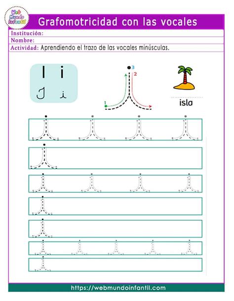 Grafomotricidad Con Las Vocales Para Imprimir En Pdf