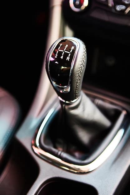 Premium Photo | Manual gearbox in the car