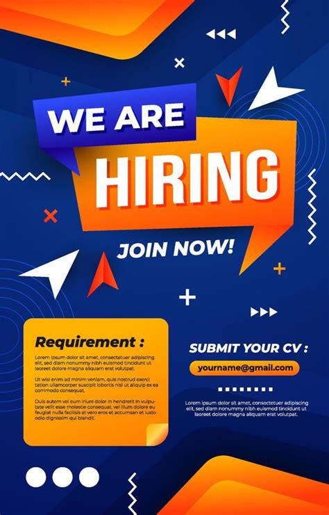 We Are Hiring Poster Template 15370495 Vector Art at Vecteezy