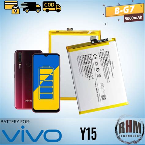 Vivo Y15 Battery | model: B-G7 (5000mAh) Original Equipment Manufacturer | Lazada PH