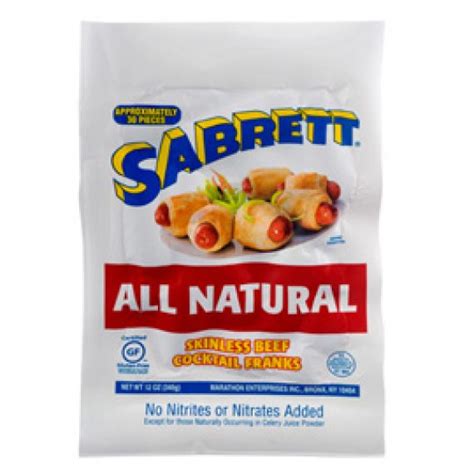 Nutrition Sabrett Hot Dogs