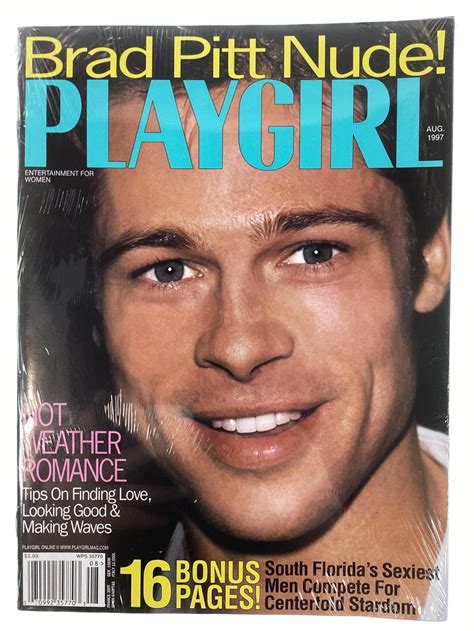 Lot Brad Pitt Nude Playgirl Magazine Aug 1997