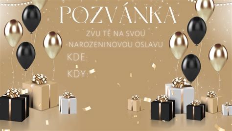 Pozv Nky Na Oslavu Narozenin K Vyti T N Balonky Cz