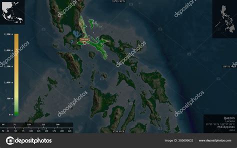 Quezon Province Philippines Colored Shader Data Lakes Rivers Shape