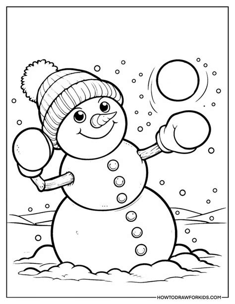 Snowman Coloring Pages Free Printables