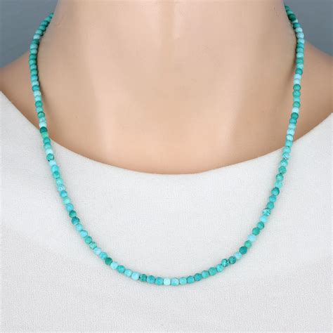 Turquoise Necklace Turquoise Bead Necklace Turquoise Jewelry Etsy