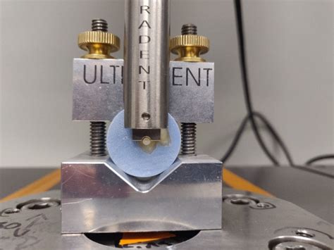 Specimen Loaded In The Ultradent Shear Bond Strength Testing Jig Download Scientific Diagram