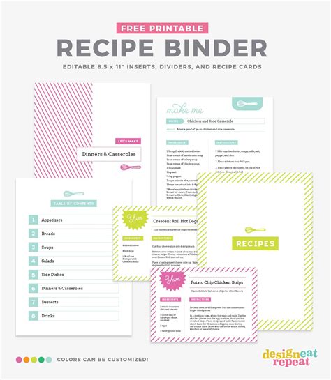 Free Recipe Cards - Cookbook People - Free Printable Recipe Dividers ...