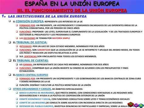 T11 3 El Funcionamiento De La Unión Europea