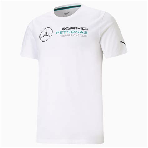 Футболка Mercedes F1 Logo Men's Tee | Колір: Білий | Puma White | Puma ...