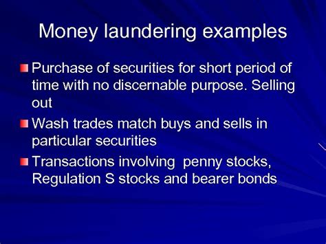 Examination Techniques Part One Money Laundered In Banks