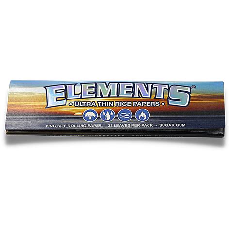 Elements King Size Slim Ultra Thin Rice Rolling Papers Stepping Stone