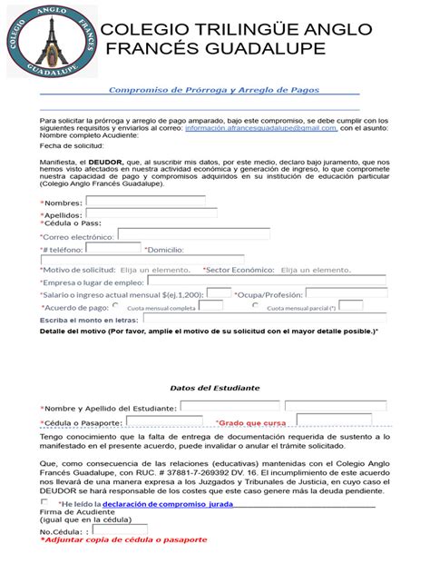 Copia De Formato Arreglo De Pago 2020docm Pdf