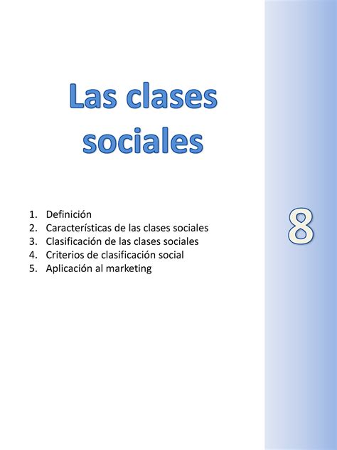 Libro Cap Clases Sociales Definici N Caracter Sticas De Las