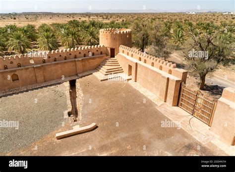 Terrace Of The Jabreen Castle In Bahla Sultanate Of Oman Stock Photo