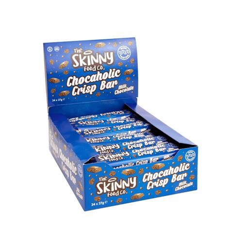 Chocaholic Crisp Bar Skinny Chocolate The Skinny Food Co