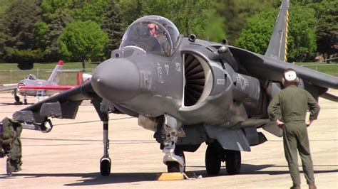 Av 8b Harrier Ii Engine Startup Rhode Island Airshow Sunday 2017 Youtube