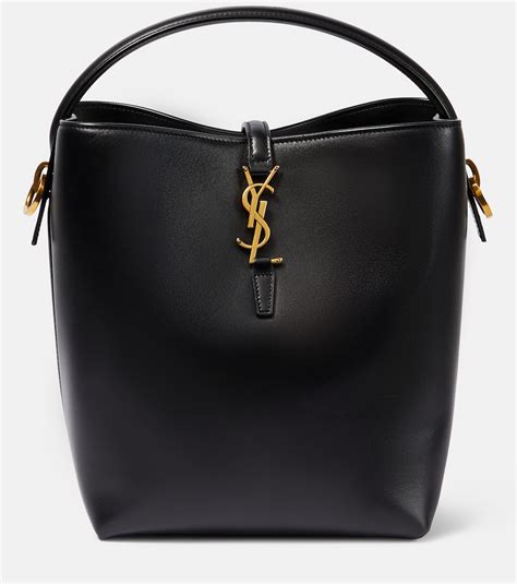 Le Leather Bucket Bag In Black Saint Laurent Mytheresa