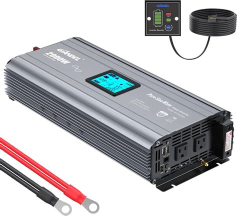 Renogy Convertisseur de batterie à onde sinusoïdale pure 2000 W 12 V