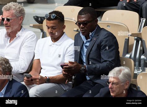 Paris France Th May Denis Brogniart Marcel Desailly Et Son