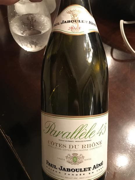 2018 Paul Jaboulet Aîné Côtes du Rhône Blanc Parallèle 45 France