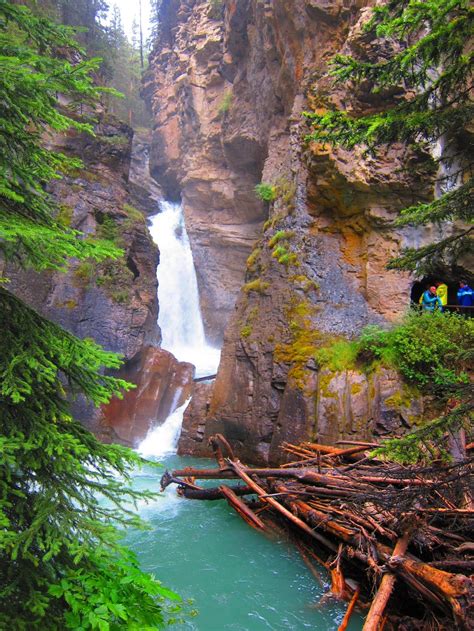 Alberta Hiking In Johnston Canyon At Banff National Park Banff