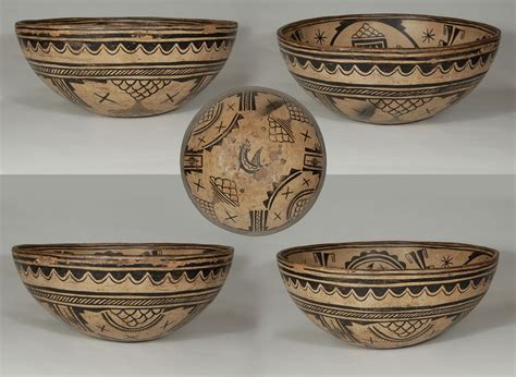 Rare Southwest Pottery Bowl Tesuque Pueblo Adobe Gallery Adobe