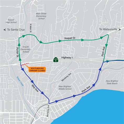 Sb Bay Porter Onramp Closure Map