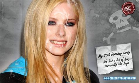 Avril Lavigne Caption Cumshot Facial Fake 001 Celebrity Fakes 4U