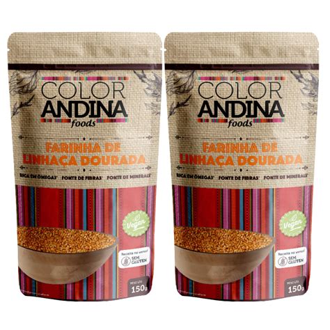 Farinha De Linha A Dourada Integral Color Andina Foods G Pacotes