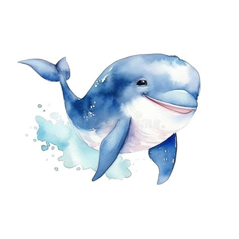 Aquarelle Marine Dauphin Illustration Animaux Marins Clipart Image