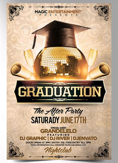 18 Graduation Flyer Templates Free And Premium Downloads