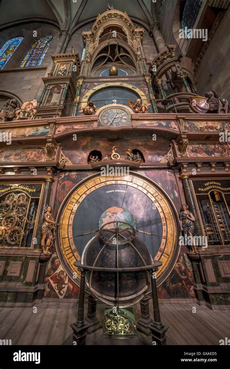 Astronomical Clock Of The Strasbourg Cathedral Hi Res Stock Photography