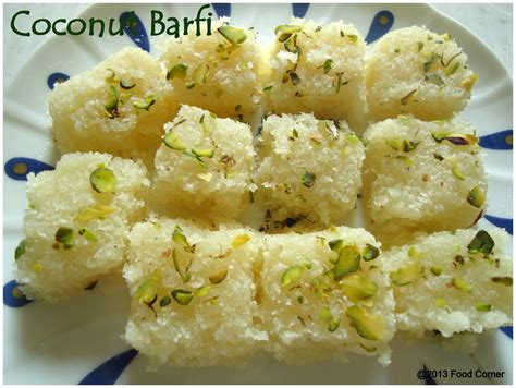 Coconut Barfi Recipe Nariyal Barfi ~ Kirans Food Corner