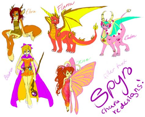 Spyro characters redesigned by Sakuyamon on DeviantArt