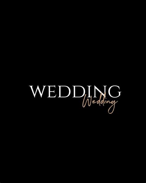 Black And Gold Wedding Logo For Instagram Highlights