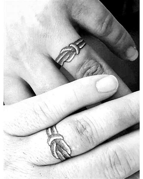 20 Wedding Ring Tattoos For Couples That Convey Their Love