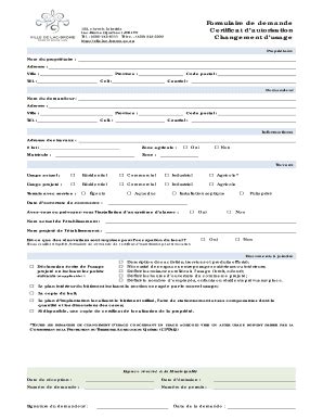 Fillable Online Formulaire De Demande Certificat D Autorisation