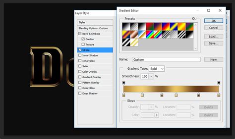 Shiny Gold Text Photoshop Tutorial All Design Creative