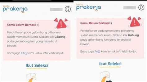 Penyebab Peserta Gagal Seleksi Kartu Pra Kerja Gelombang 12 Cek Lagi