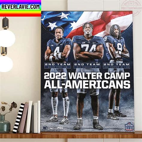 Penn State Football 2022 Walter Camp All Americans Home Decor Poster