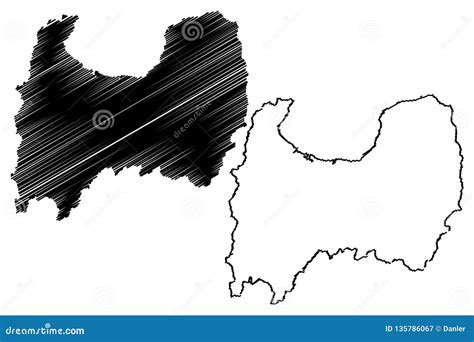 Toyama Prefecture Map Vector Stock Vector - Illustration of monarchy ...