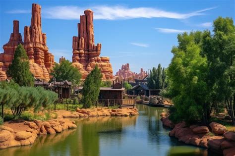 Premium Photo A River Running Through A Lush Green Forest